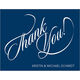 Navy Calligraphy Thank You Note Cards Image 3 of 3